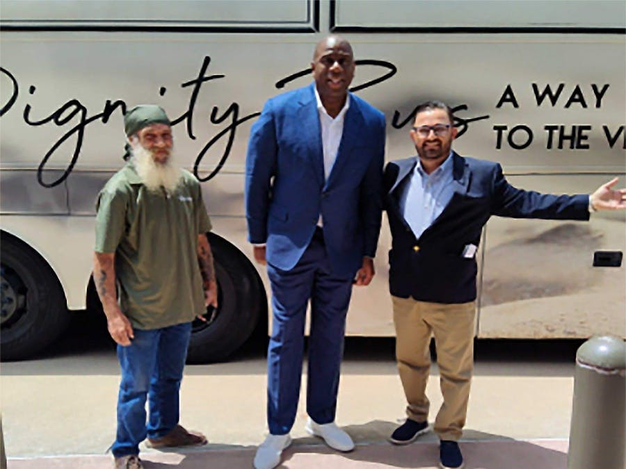 Magic Johnson with Tony